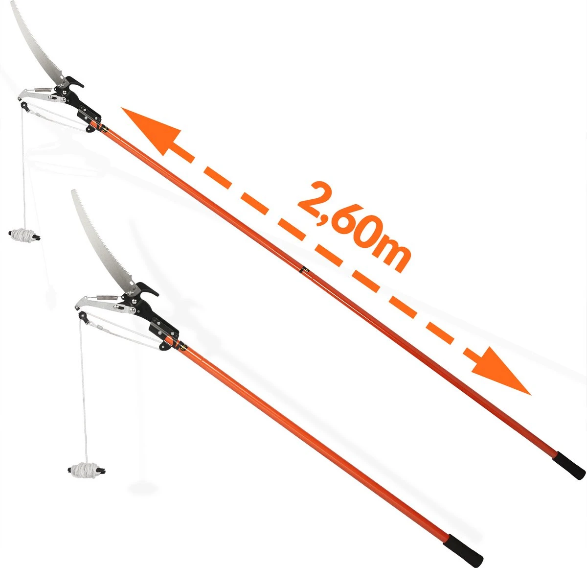 Gardebruk Takkenzaag Telescopisch - 2in1 Zaag & Snoeischaar - Oranje 6 Gardebruk Takkenzaag Telescopisch - 2in1 Zaag & Snoeischaar - Oranje - Afbeelding 4