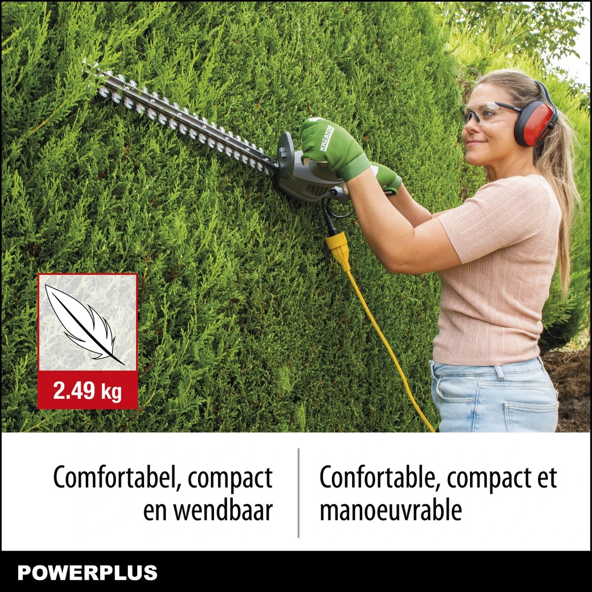 Powerplus POWEG40100 Elektrische Heggenschaar - 550W - Snoeien En Knippen - Zwaardlengte 560mm - Mesafstand 16mm - Haagschaar Voor Tuinonderhoud 7 Powerplus POWEG40100 Elektrische Heggenschaar - 550W - Snoeien En Knippen - Zwaardlengte 560mm - Mesafstand 16mm - Haagschaar Voor Tuinonderhoud - Afbeelding 5