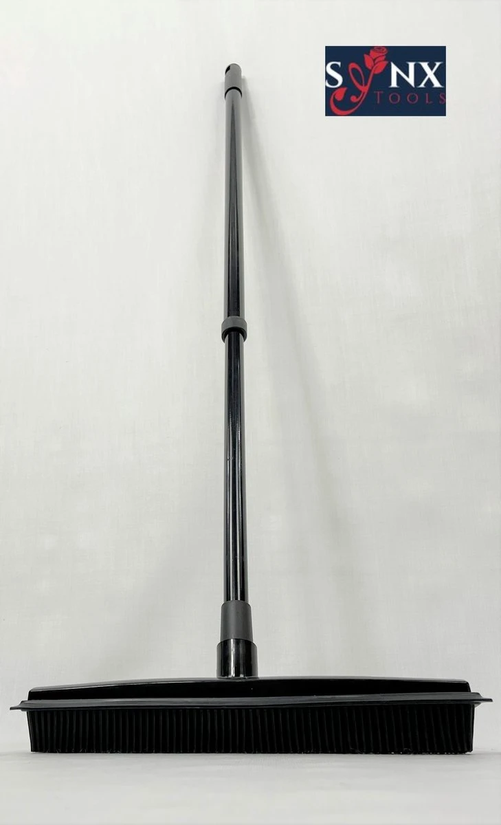 Synx Tools Zachte Bezem Rubberen Zwart 30cm Vloertrekker Binnen Bezem - Pet Hair Remover Bezems - Huisdierhaar Verwijderaar En Kappersbezem Met Steel - Vloertrekkers Met Bezemsteel - Vloertrekker Badkamer - 60/120 Cm Steel 6 Synx Tools Zachte Bezem Rubberen Zwart 30cm Vloertrekker Binnen Bezem - Pet Hair Remover Bezems - Huisdierhaar Verwijderaar En Kappersbezem Met Steel - Vloertrekkers Met Bezemsteel - Vloertrekker Badkamer - 60/120 Cm Steel - Afbeelding 4